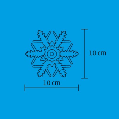 LED-es ablakdísz, hókristály, beltéri kivitel, öntapadós, színváltó LED, mérete: Ø 10 x 3,5 cm - KID 331